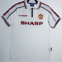 1998/99 M Utd White Retro Soccer Jersey