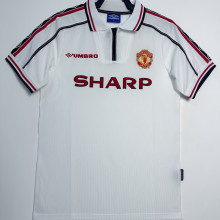 1998/99 M Utd White Retro Soccer Jersey