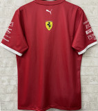 2025 Ferrari Red F1 Team T-Shirt  圆领 背后 一 个广告