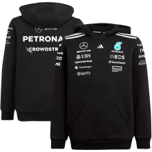 2025 Mercedes AMG Petronas F1 Black Hoody Jacket