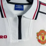 1998/99 M Utd White Retro Soccer Jersey