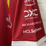 2025 Ferrari Red F1 Team T-Shirt  圆领 背后 一 个广告