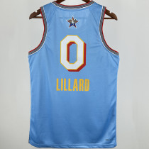 2025 ALL-STAR LILLARD # 0  Baby Blue NBA Jerseys