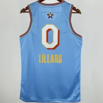 2025 ALL-STAR LILLARD # 0  Baby Blue NBA Jerseys
