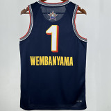2025 ALL-STAR WEMBANYAMA #1 Dark Blue NBA Jerseys