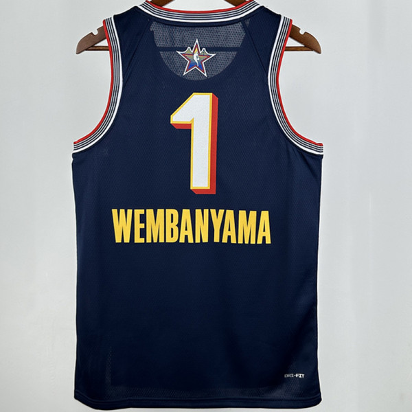 2025 ALL-STAR WEMBANYAMA #1 Dark Blue NBA Jerseys