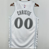 2025 Mavericks CHRISTIE #00 White City Edition NBA Jersey