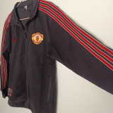 2025/26 M Utd Black Retro Windbreaker Jacket