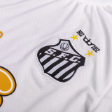 2012/13 Santos White Retro Kids Long Sleeve Soccer Jersey