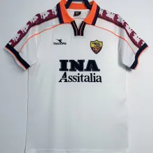 1998/99 Roma Away White Retro Soccer Jersey
