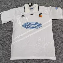 1999/2000 Valencia Home White Retro Soccer Jersey