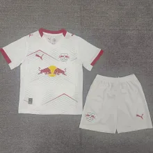 2025/26 RB L Home White Kids Soccer Jersey 莱比锡红牛