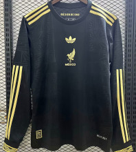 2025 Mexico Black Special Edition México de Oro Long Sleeve Fans Soccer Jersey