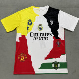 RONALDO #7 Club Combine Version Fans Soccer Jersey 黄白色领