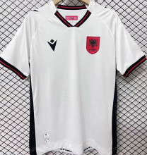 2025/26 Albania Away White Fans Soccer Jersey 阿尔巴尼亚