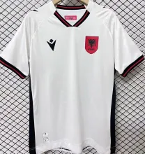 2025/26 Albania Away White Fans Soccer Jersey 阿尔巴尼亚