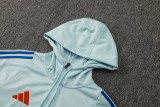 2025/26 Spain Light Green Hoody Thickened Fluff Zipper Jacket Tracksuit