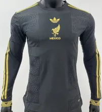 2025 Mexico Black Special Edition México de Oro Player Version Long Sleeve  Jersey