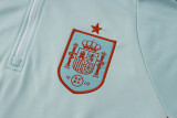 2025/26 Spain Light Green Hoody Thickened Fluff Zipper Jacket Tracksuit