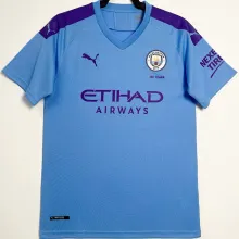 2019/20 Man City Home Blue Retro Soccer Jersey