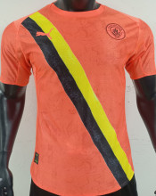 2025/26 Man City Third Orange Player Version Soccer Jersey