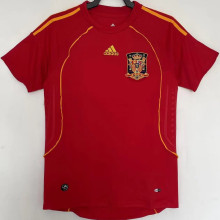 2008 Spain Home Red Retro Soccer Jersey