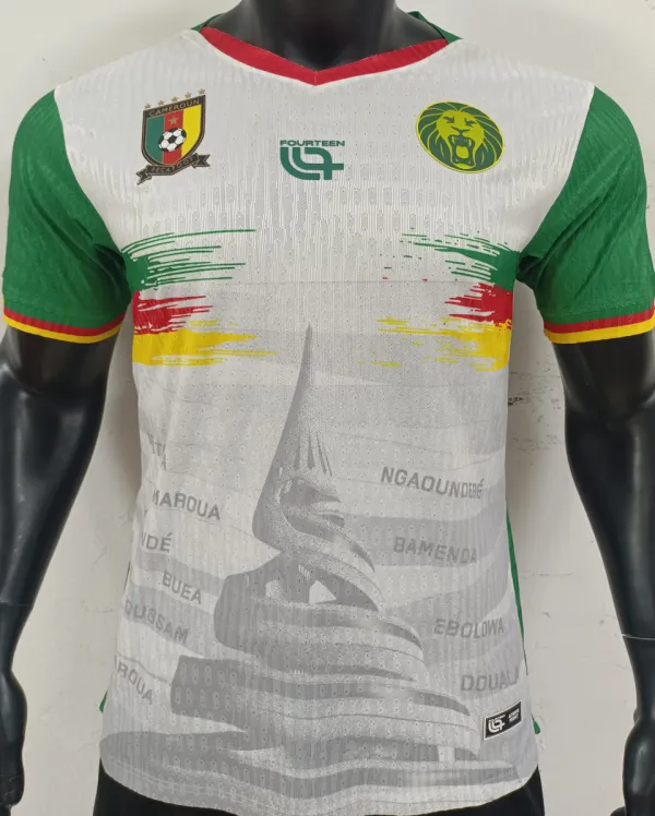 2025/26 Cameroon Third White Player Version Soccer Jersey