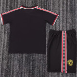 1998/99 M Utd Black Retro Kids Soccer Jersey