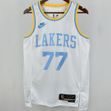 Lakers DONCIC #77 White Retro NBA Jerseys
