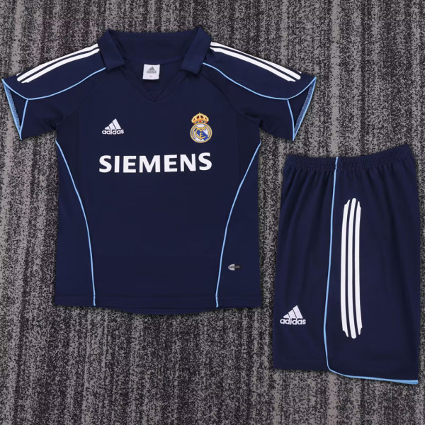 2005/06 RM Away Blue Retro Kids Soccer Jersey