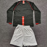 2007/08 M Utd Away Black Retro Kids Long Sleeve Soccer Jersey