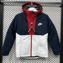 2025 NK Cotton Thickened warm Blue White Outdoor Jacket #P6加棉冲锋衣