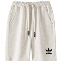 2025 AD Light Gray Pure Cotton Short Pants 花灰