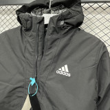 2025 AD Cotton Thickened warm Black Outdoor Jacket #P5加棉冲锋衣