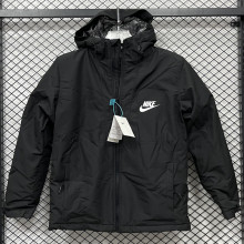 2025 NK Cotton Thickened warm Black Outdoor Jacket #P6加棉冲锋衣