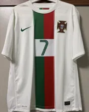 2010 Portugal Away White Retro Soccer Jersey