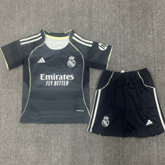 2025/26 RM Away Black Kids Soccer Jersey