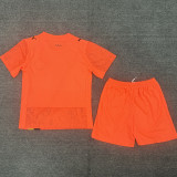 2025/26 Man City Orange Goalkeeper Kids Soccer Jersey