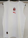 2025 AC White Pure Cotton Vest Jersey