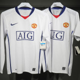 2008/2009 M Utd Away White Retro Player Version Soccer Jersey 球员版