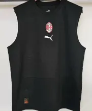 2025 AC Black Pure Cotton Vest Jersey