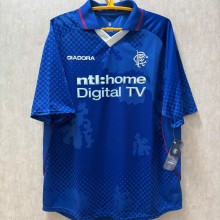 2002/03 Rangers Home Blue Retro Soccer Jersey