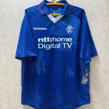 2002/03 Rangers Home Blue Retro Soccer Jersey