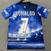 RONALDO #7 RM Special Edition Blue Fans Soccer Jersey