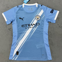 2025/26 Man City Home Blue Women Soccer Jersey 女