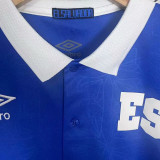 2025/26 EL Salvador Home Blue Long Sleeve Soccer Jersey 萨尔瓦多