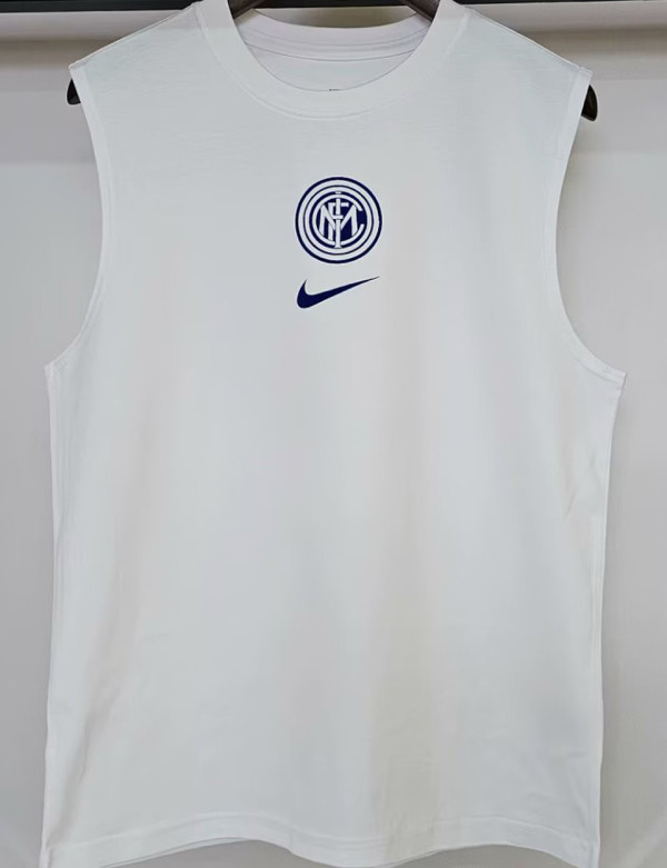 2025/26 In Milan White Pure Cotton Vest Jersey