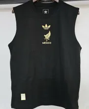 2025 Mexico Black México de Oro Pure Cotton Vest Jersey