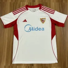 2025/26 Sevilla FC Home White Fans Soccer Jersey