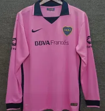 2013/14 Boca Pink Retro Long Sleeve Soccer Jersey